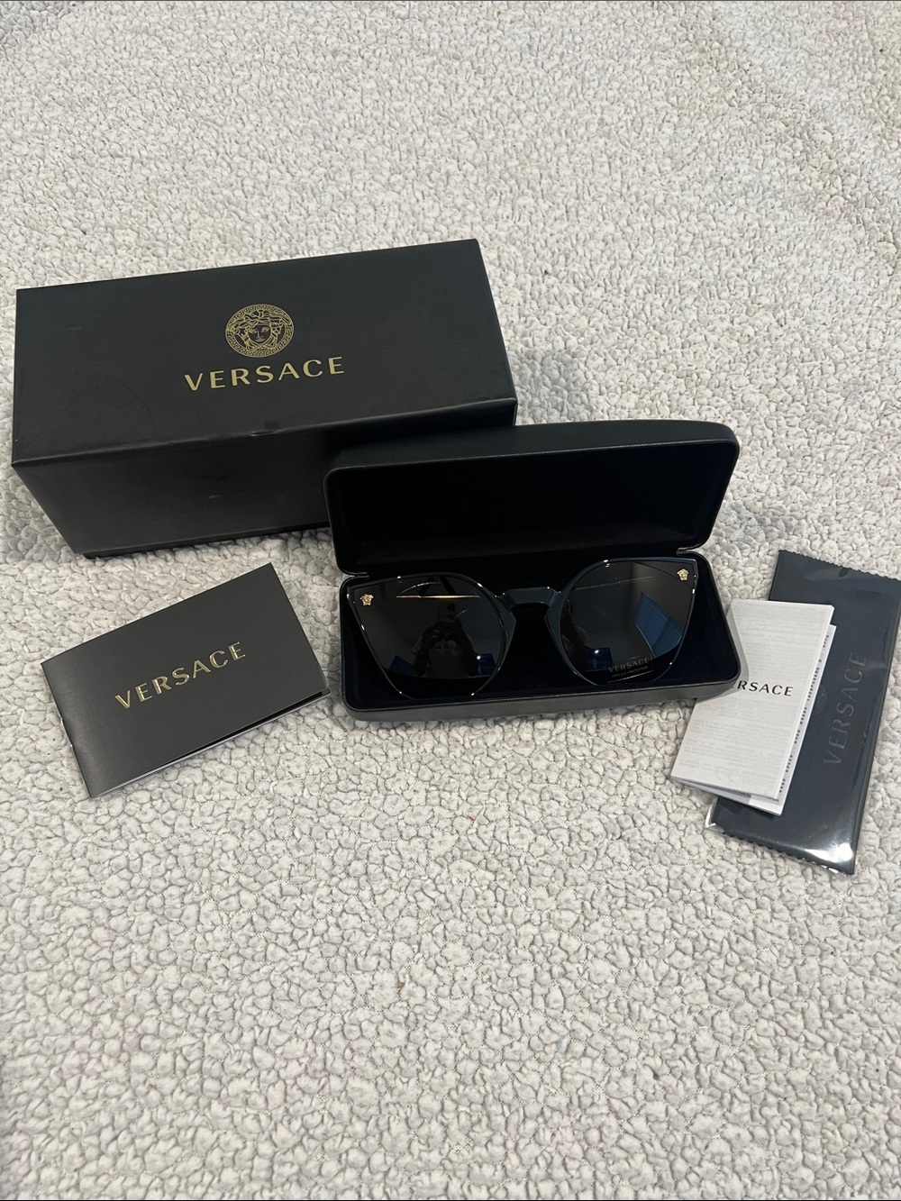 NWT Versace VE 4410 Havana Dark Brown   Sunglasses